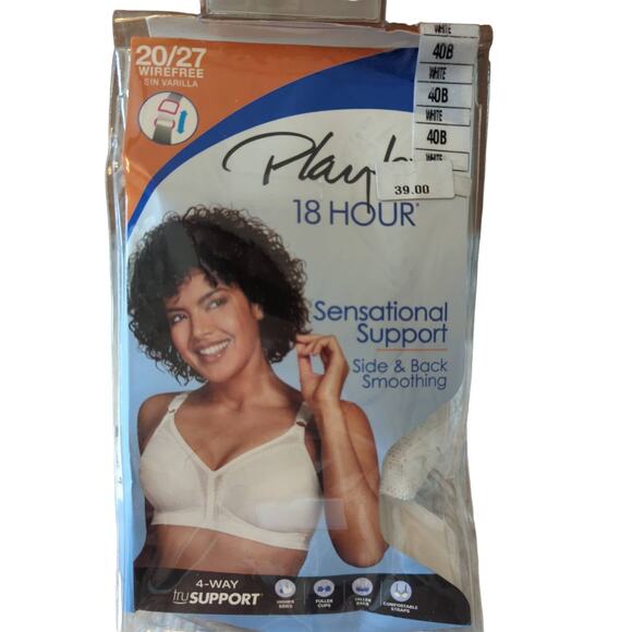 NWT Playtex 18 Hour Bra, Back Close, 40B - Picture 1 of 6